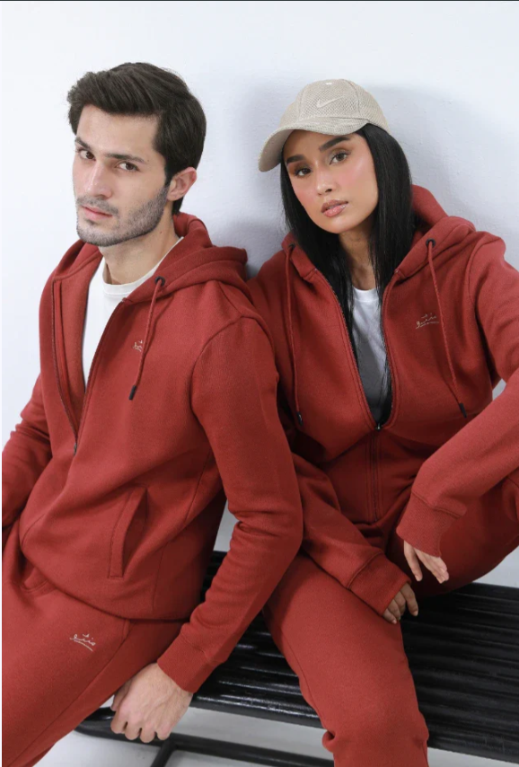 Zipper Hoodie - Brick Rust